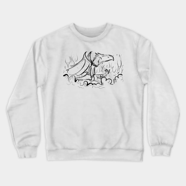 Derpy Dragon Crewneck Sweatshirt by Jason's Doodles